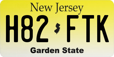 NJ license plate H82FTK