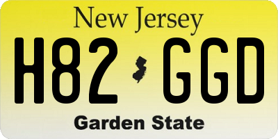 NJ license plate H82GGD