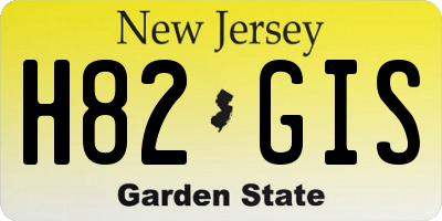 NJ license plate H82GIS