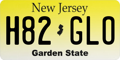NJ license plate H82GLO