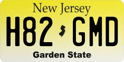 NJ license plate H82GMD