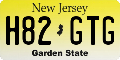 NJ license plate H82GTG