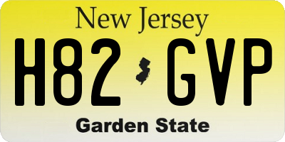 NJ license plate H82GVP