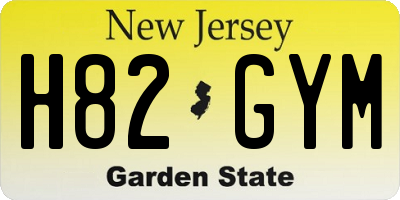 NJ license plate H82GYM