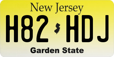 NJ license plate H82HDJ