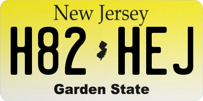NJ license plate H82HEJ