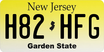 NJ license plate H82HFG