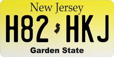 NJ license plate H82HKJ