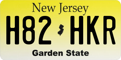 NJ license plate H82HKR