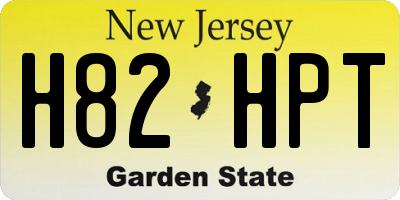 NJ license plate H82HPT