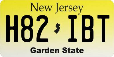 NJ license plate H82IBT