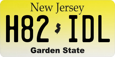 NJ license plate H82IDL