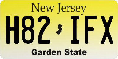 NJ license plate H82IFX