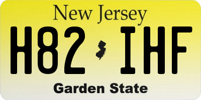 NJ license plate H82IHF
