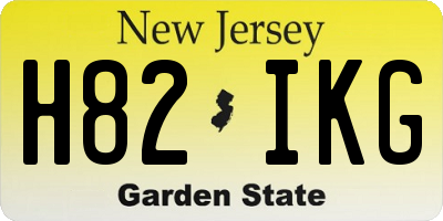 NJ license plate H82IKG