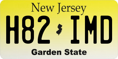 NJ license plate H82IMD