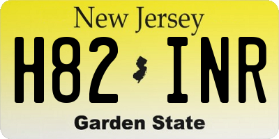 NJ license plate H82INR