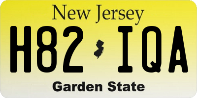NJ license plate H82IQA