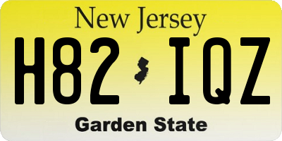 NJ license plate H82IQZ