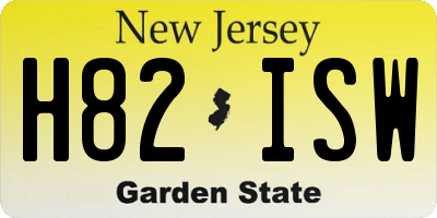 NJ license plate H82ISW