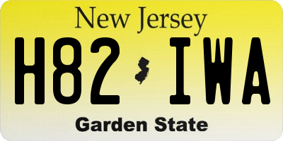NJ license plate H82IWA
