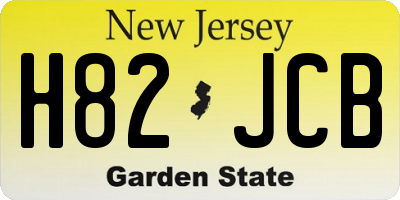 NJ license plate H82JCB
