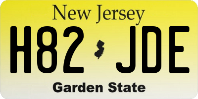NJ license plate H82JDE