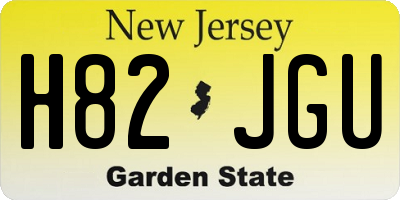NJ license plate H82JGU