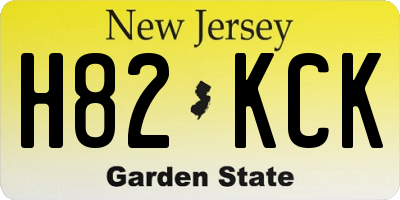 NJ license plate H82KCK