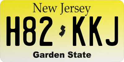 NJ license plate H82KKJ