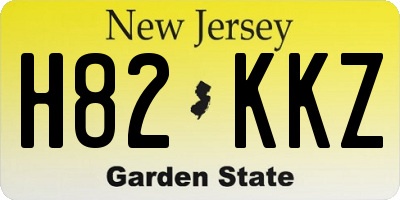 NJ license plate H82KKZ