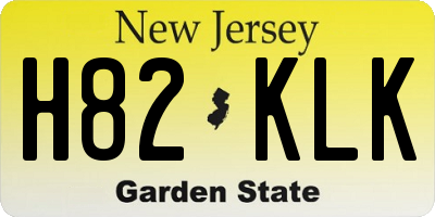NJ license plate H82KLK