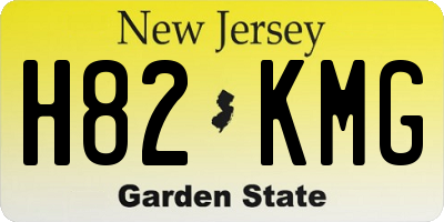 NJ license plate H82KMG