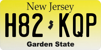 NJ license plate H82KQP