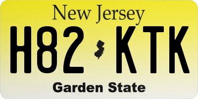 NJ license plate H82KTK