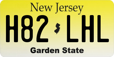 NJ license plate H82LHL