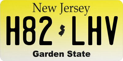 NJ license plate H82LHV