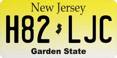 NJ license plate H82LJC