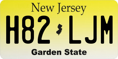 NJ license plate H82LJM