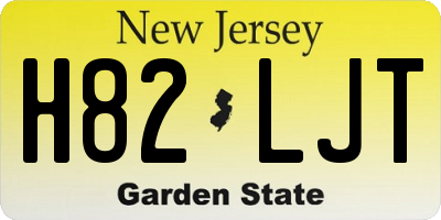 NJ license plate H82LJT