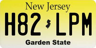 NJ license plate H82LPM