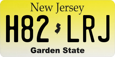 NJ license plate H82LRJ