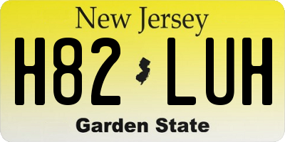 NJ license plate H82LUH