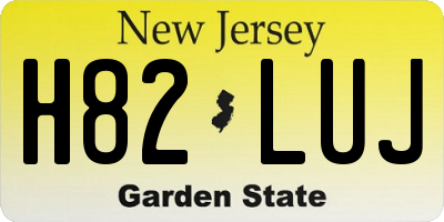 NJ license plate H82LUJ