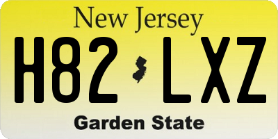 NJ license plate H82LXZ