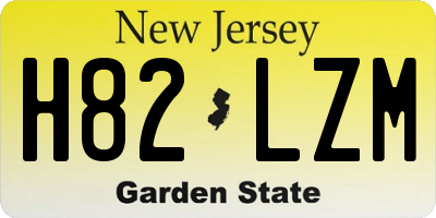 NJ license plate H82LZM