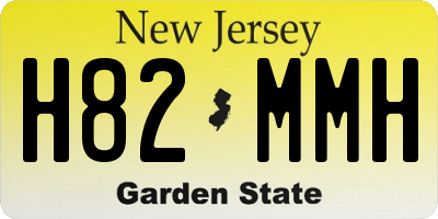 NJ license plate H82MMH