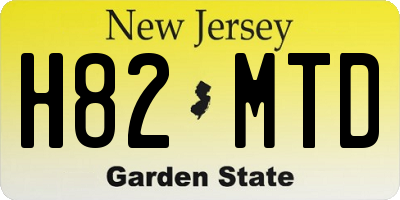 NJ license plate H82MTD