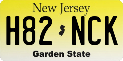 NJ license plate H82NCK
