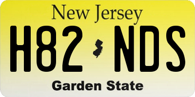 NJ license plate H82NDS